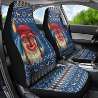 Personalized Romania Christmas Car Seat Cover Romanian Traditional Masks - Wonder Print Shop