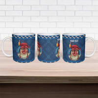 Personalized Romania Christmas Ceramic Mug Romanian Traditional Masks - Wonder Print Shop