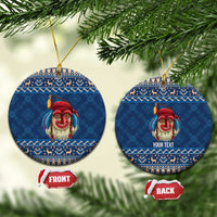 Personalized Romania Christmas Ceramic Ornament Romanian Traditional Masks - Wonder Print Shop