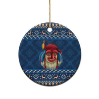 Personalized Romania Christmas Ceramic Ornament Romanian Traditional Masks - Wonder Print Shop