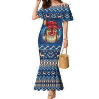 Personalized Romania Christmas Family Matching Mermaid Dress and Hawaiian Shirt Romanian Traditional Masks - Wonder Print Shop