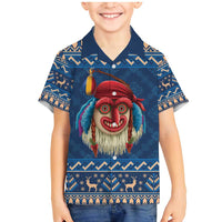 Personalized Romania Christmas Family Matching Mermaid Dress and Hawaiian Shirt Romanian Traditional Masks - Wonder Print Shop