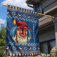 Personalized Romania Christmas Garden Flag Romanian Traditional Masks - Wonder Print Shop