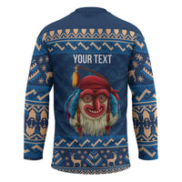 Personalized Romania Christmas Hockey Jersey Romanian Traditional Masks - Wonder Print Shop