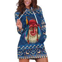 Personalized Romania Christmas Hoodie Dress Romanian Traditional Masks - Wonder Print Shop