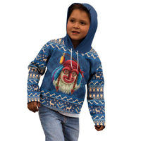Personalized Romania Christmas Kid Hoodie Romanian Traditional Masks - Wonder Print Shop