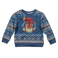Personalized Romania Christmas Kid Ugly Christmas Sweater Romanian Traditional Masks - Wonder Print Shop