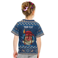 Personalized Romania Christmas Kid T Shirt Romanian Traditional Masks - Wonder Print Shop