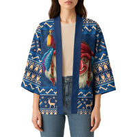 Personalized Romania Christmas Kimono Romanian Traditional Masks - Wonder Print Shop