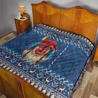 Personalized Romania Christmas Quilt Romanian Traditional Masks - Wonder Print Shop