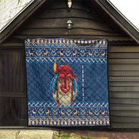 Personalized Romania Christmas Quilt Romanian Traditional Masks - Wonder Print Shop