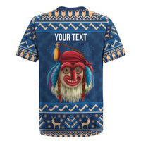 Personalized Romania Christmas Rugby Jersey Romanian Traditional Masks - Wonder Print Shop