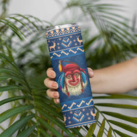 Personalized Romania Christmas Skinny Tumbler Romanian Traditional Masks - Wonder Print Shop
