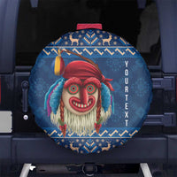 Personalized Romania Christmas Spare Tire Cover Romanian Traditional Masks - Wonder Print Shop