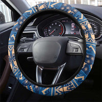 Romania Christmas Steering Wheel Cover Romanian Traditional Masks - Wonder Print Shop