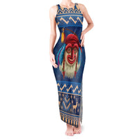 Personalized Romania Christmas Tank Maxi Dress Romanian Traditional Masks - Wonder Print Shop