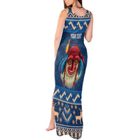 Personalized Romania Christmas Tank Maxi Dress Romanian Traditional Masks - Wonder Print Shop