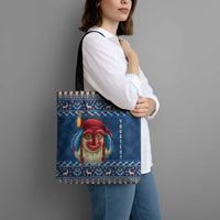 Personalized Romania Christmas Tote Bag Romanian Traditional Masks - Wonder Print Shop