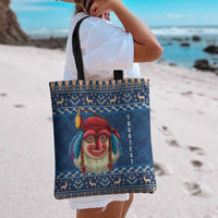 Personalized Romania Christmas Tote Bag Romanian Traditional Masks - Wonder Print Shop