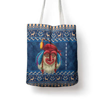 Personalized Romania Christmas Tote Bag Romanian Traditional Masks - Wonder Print Shop