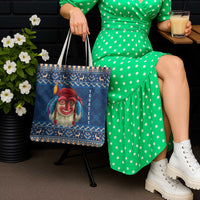 Personalized Romania Christmas Tote Bag Romanian Traditional Masks - Wonder Print Shop