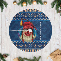 Personalized Romania Christmas Tree Skirt Romanian Traditional Masks - Wonder Print Shop
