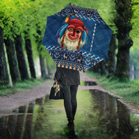 Personalized Romania Christmas Umbrella Romanian Traditional Masks - Wonder Print Shop