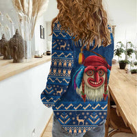 Personalized Romania Christmas Women Casual Shirt Romanian Traditional Masks - Wonder Print Shop