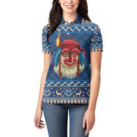 Personalized Romania Christmas Women Polo Shirt Romanian Traditional Masks - Wonder Print Shop