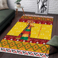 Personalized Moldova Christmas Area Rug Capra Goat Folk Costume - Wonder Print Shop