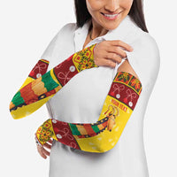 Personalized Moldova Christmas Arm Sleeves Capra Goat Folk Costume - Wonder Print Shop