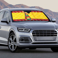 Personalized Moldova Christmas Auto Sun Shade Capra Goat Folk Costume - Wonder Print Shop