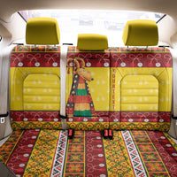 Personalized Moldova Christmas Back Car Seat Cover Capra Goat Folk Costume - Wonder Print Shop