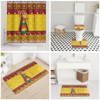 Personalized Moldova Christmas Bathroom Set Capra Goat Folk Costume - Wonder Print Shop