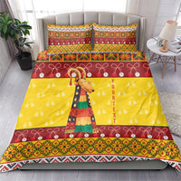 Personalized Moldova Christmas Bedding Set Capra Goat Folk Costume - Wonder Print Shop