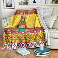 Personalized Moldova Christmas Blanket Capra Goat Folk Costume - Wonder Print Shop