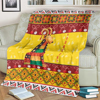 Personalized Moldova Christmas Blanket Capra Goat Folk Costume - Wonder Print Shop