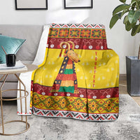 Personalized Moldova Christmas Blanket Capra Goat Folk Costume - Wonder Print Shop