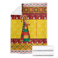 Personalized Moldova Christmas Blanket Capra Goat Folk Costume - Wonder Print Shop