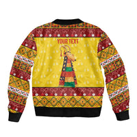 Personalized Moldova Christmas Bomber Jacket Capra Goat Folk Costume - Wonder Print Shop