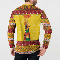 Personalized Moldova Christmas Button Sweatshirt Capra Goat Folk Costume - Wonder Print Shop
