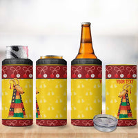 Personalized Moldova Christmas 4 in 1 Can Cooler Tumbler Capra Goat Folk Costume - Wonder Print Shop
