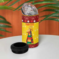 Personalized Moldova Christmas 4 in 1 Can Cooler Tumbler Capra Goat Folk Costume - Wonder Print Shop