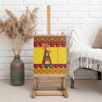 Personalized Moldova Christmas Canvas Wall Art Capra Goat Folk Costume - Wonder Print Shop