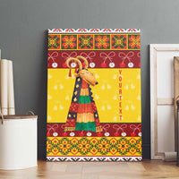 Personalized Moldova Christmas Canvas Wall Art Capra Goat Folk Costume - Wonder Print Shop