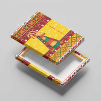 Personalized Moldova Christmas Canvas Wall Art Capra Goat Folk Costume - Wonder Print Shop