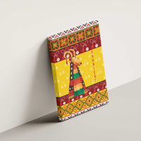 Personalized Moldova Christmas Canvas Wall Art Capra Goat Folk Costume - Wonder Print Shop