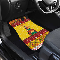 Personalized Moldova Christmas Car Mats Capra Goat Folk Costume - Wonder Print Shop