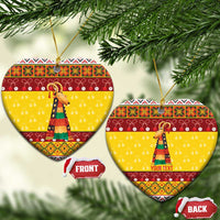 Personalized Moldova Christmas Ceramic Ornament Capra Goat Folk Costume - Wonder Print Shop