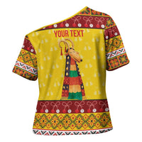 Personalized Moldova Christmas Cross Shoulder Shirt Capra Goat Folk Costume - Wonder Print Shop